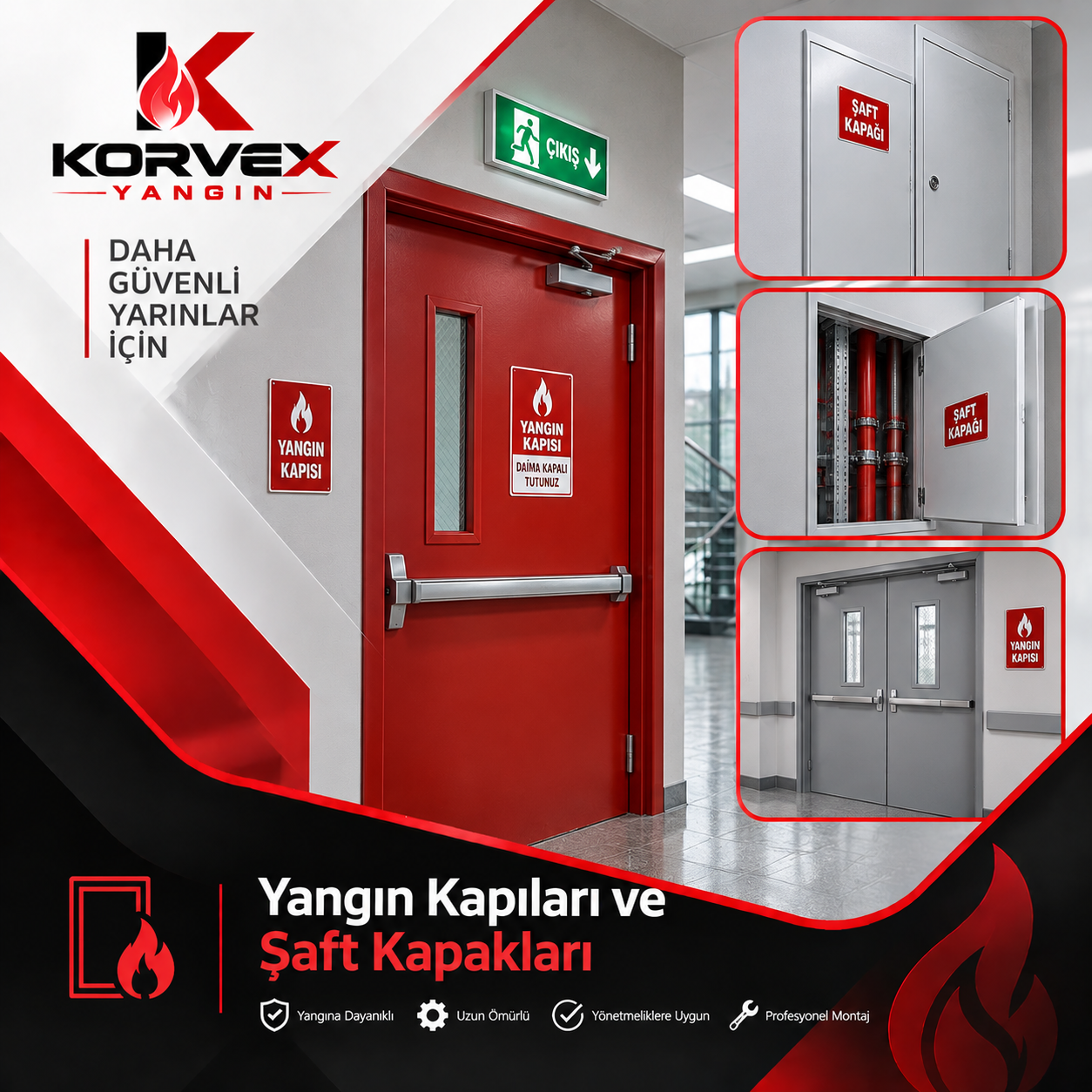 Panik Barlı Yangın Kapıları